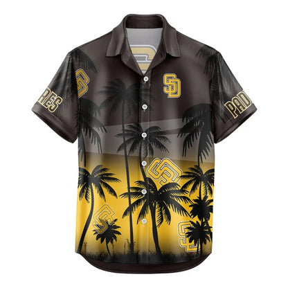 [FLASH SALE] NEW CUSTOMIZED MLB18 SDP SAN DIEGO PADRES UNISEX HAWAIIAN SHIRT & SHORTS SET