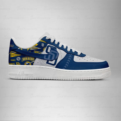 [FLASH SALE] NEW CUSTOMIZED MLB18 SD PADRES AF1 SHOES