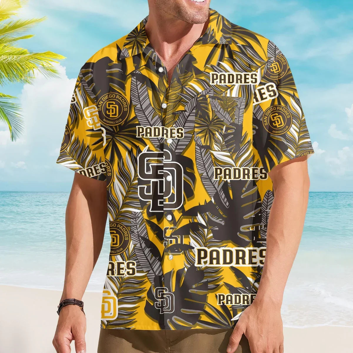 [FLASH SALE] NEW CUSTOMIZED MLB18 SDP SAN DIEGO PADRES UNISEX HAWAIIAN SHIRT