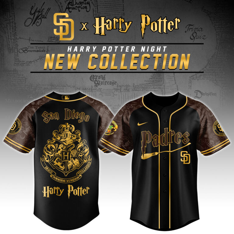 [FLASH SALE] NEW CUSTOMIZED MLB18 SD PADRES x HARRY POTTER BASEBALL JERSEY & CAP