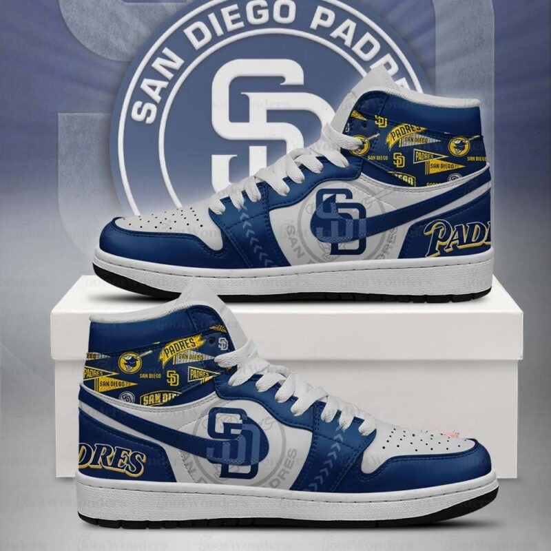 [FLASH SALE] NEW CUSTOMIZED MLB18 SD PADRES AIR JORDAN SNEAKERS