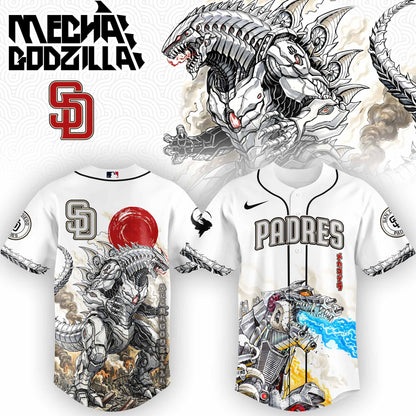 [FLASH SALE] NEW CUSTOMIZED MLB18 SD PADRES x GODZILLA BASEBALL JERSEY