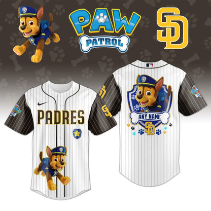 [FLASH SALE] NEW CUSTOMIZED MLB18 SDP SAN DIEGO PADRES x PAW PATROL BASEBALL JERSEY & CAP