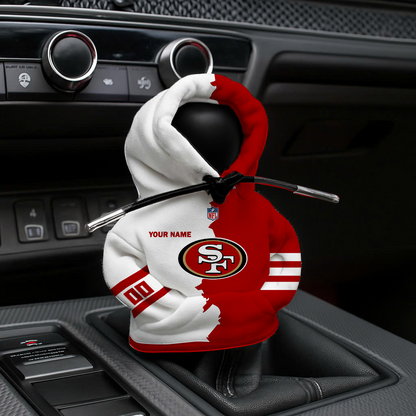 [SPECIAL OFFER] NEW CUSTOMIZED NFL11 SF49 SAN FRANCISCO 49ERS CAR HOODIE SHIFT KNOB