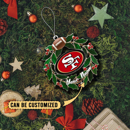 [SPECIAL OFFER] NEW CUSTOMIZED NFL11 SF49 SAN FRANCISCO 49ERS CHRISTMAS ACRYLIC ORNAMENT