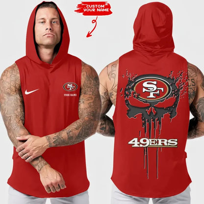 [SPECIAL OFFER] NEW CUSTOMIZED NFL11 SF49 SAN FRANCISCO 49ERS HOODED TANK TOP