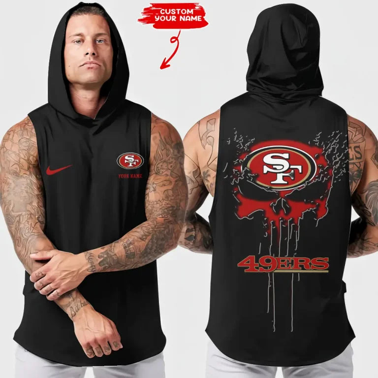 [SPECIAL OFFER] NEW CUSTOMIZED NFL11 SF49 SAN FRANCISCO 49ERS HOODED TANK TOP