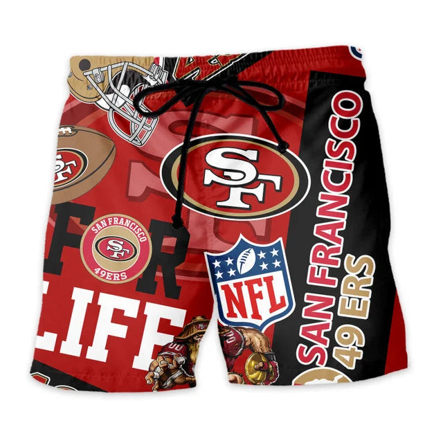 [SPECIAL OFFER] NEW CUSTOMIZED NFL11 SF49 SAN FRANCISCO 49ERS UNISEX HAWAIIAN SHIRT & SHORTS SET