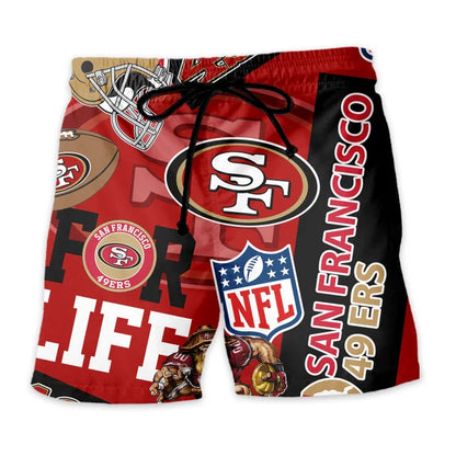 [SPECIAL OFFER] NEW CUSTOMIZED NFL11 SF49 SAN FRANCISCO 49ERS UNISEX HAWAIIAN SHIRT & SHORTS SET