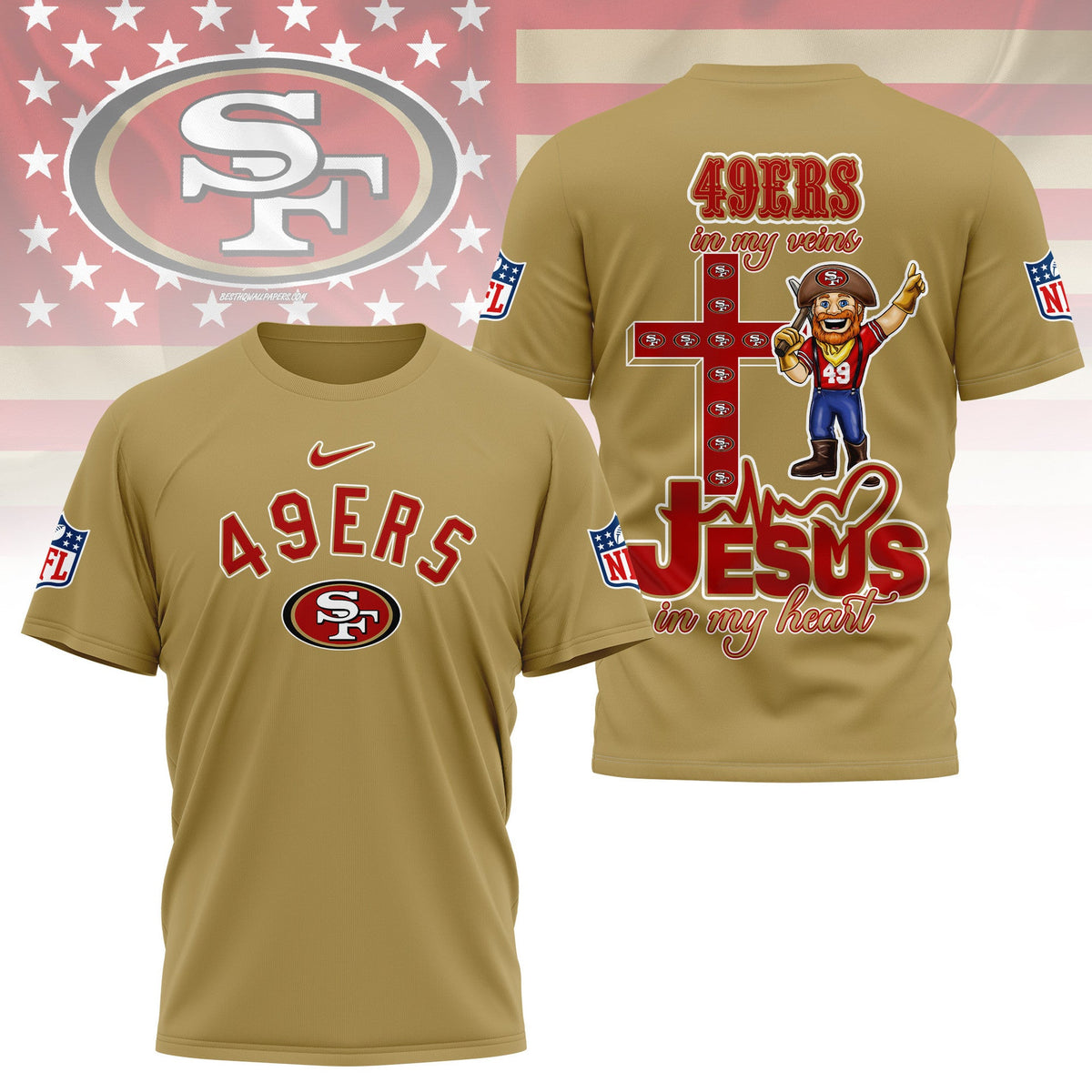 [SPECIAL OFFER] NEW CUSTOMIZED NFL11 SF49 SAN FRANCISCO 49ERS T-SHIRT | MULTIPLE COLORS AVAILABLE