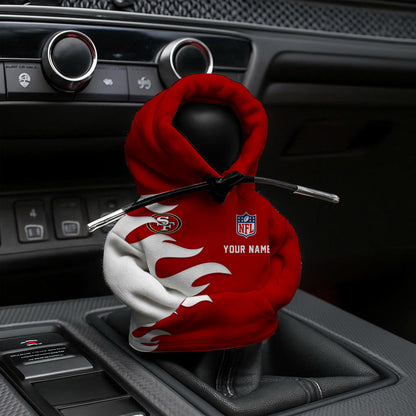 [SPECIAL OFFER] NEW CUSTOMIZED NFL11 SF49 SAN FRANCISCO 49ERS CAR HOODIE SHIFT KNOB COVER