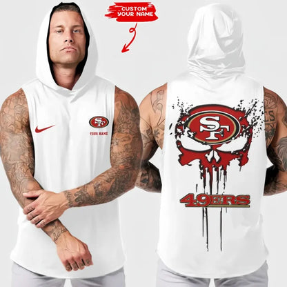 [SPECIAL OFFER] NEW CUSTOMIZED NFL11 SF49 SAN FRANCISCO 49ERS HOODED TANK TOP