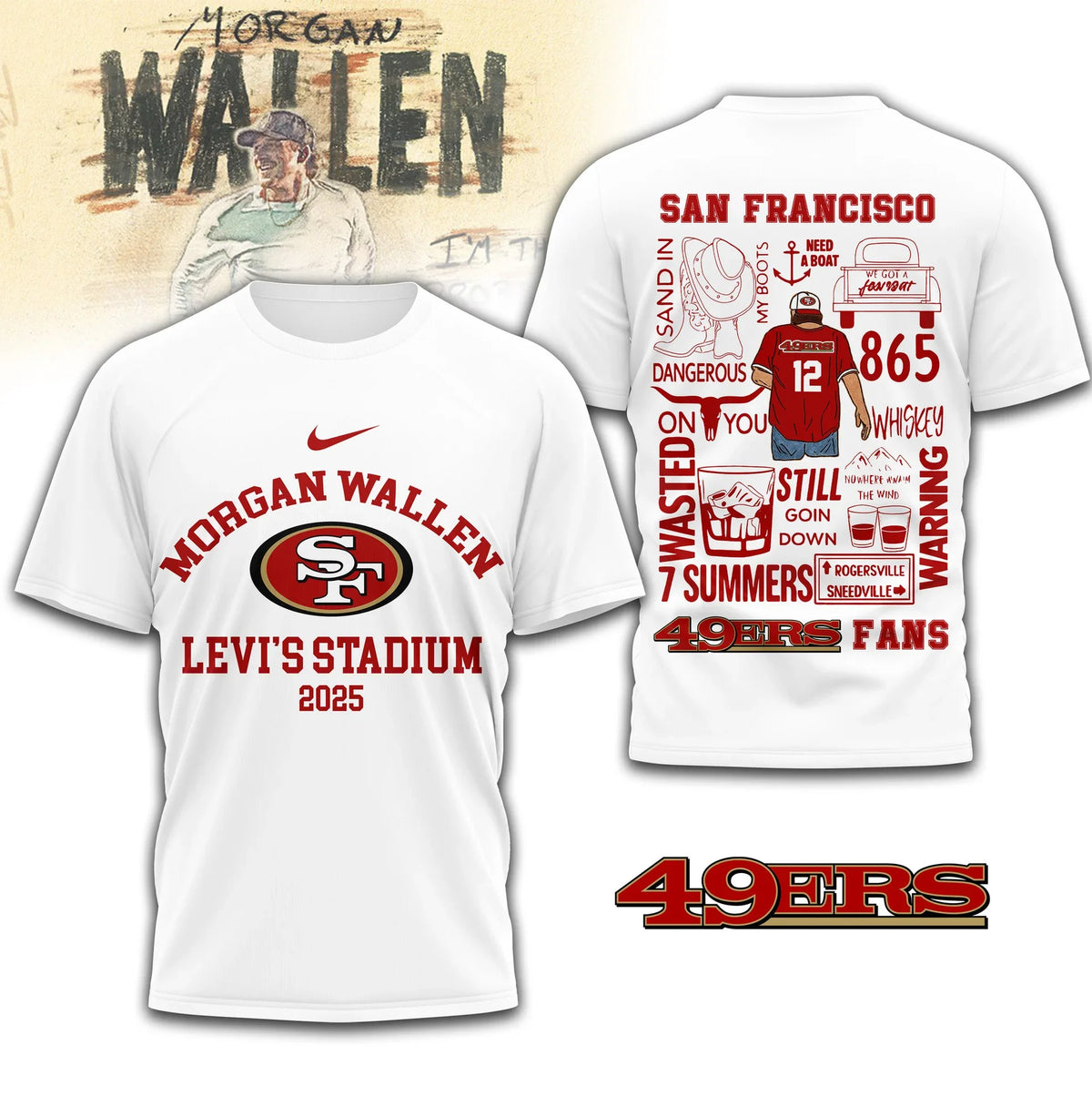 [SPECIAL OFFER] NEW CUSTOMIZED NFL11 SF49 SAN FRANCISCO 49ERS T-SHIRT | MULTIPLE COLORS AVAILABLE