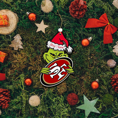 [SPECIAL OFFER] NEW CUSTOMIZED NFL11 SF49 SAN FRANCISCO 49ERS CHRISTMAS ACRYLIC ORNAMENT