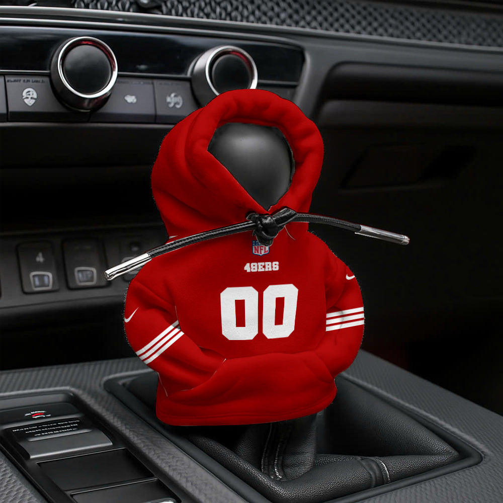 [SPECIAL OFFER] NEW CUSTOMIZED NFL11 SF49 SAN FRANCISCO 49ERS AUTOMOTIVE HOODIE SHIFT KNOB COVER