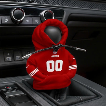 [SPECIAL OFFER] NEW CUSTOMIZED NFL11 SF49 SAN FRANCISCO 49ERS AUTOMOTIVE HOODIE SHIFT KNOB COVER