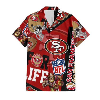 [SPECIAL OFFER] NEW CUSTOMIZED NFL11 SF49 SAN FRANCISCO 49ERS UNISEX HAWAIIAN SHIRT & SHORTS SET