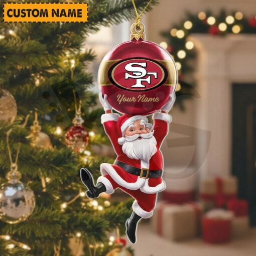 [SPECIAL OFFER] NEW CUSTOMIZED NFL11 SF49 SAN FRANCISCO 49ERS CHRISTMAS ACRYLIC ORNAMENT