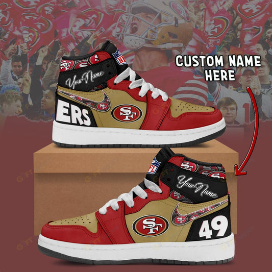 [SPECIAL OFFER] NEW CUSTOMIZED NFL11 SF49 SAN FRANCISCO 49ERS AIR JORDAN 1