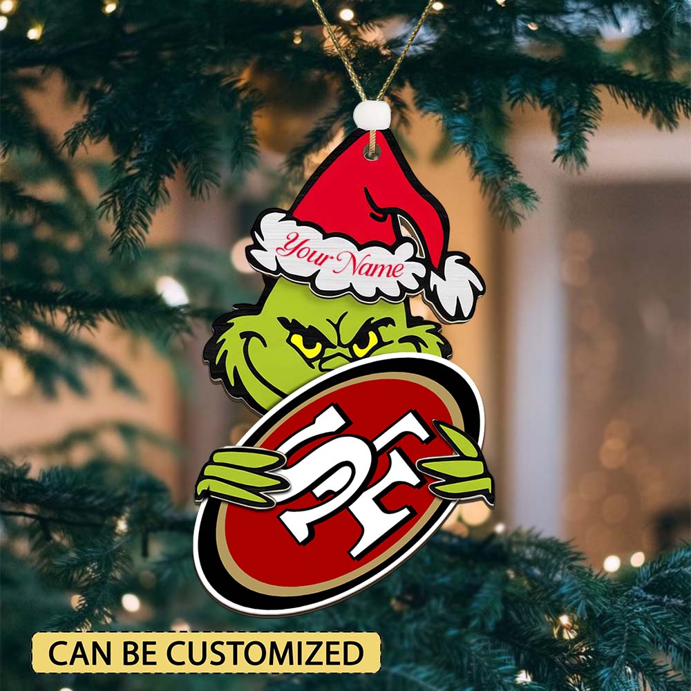 [SPECIAL OFFER] NEW CUSTOMIZED NFL11 SF49 SAN FRANCISCO 49ERS CHRISTMAS ACRYLIC ORNAMENT