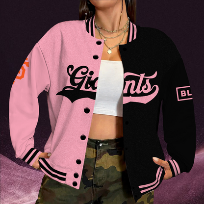 [FLASH SALE] NEW CUSTOMIZED MLB06 SFG SAN FRANCISCO GIANTS SATIN VARSITY & BASEBALL JACKET
