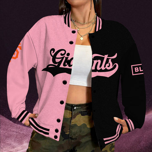 [FLASH SALE] NEW CUSTOMIZED MLB06 SFG SAN FRANCISCO GIANTS SATIN VARSITY & BASEBALL JACKET