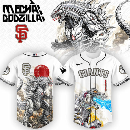 [FLASH SALE] NEW CUSTOMIZED MLB06 SF GIANTS x GODZILLA BASEBALL JERSEY