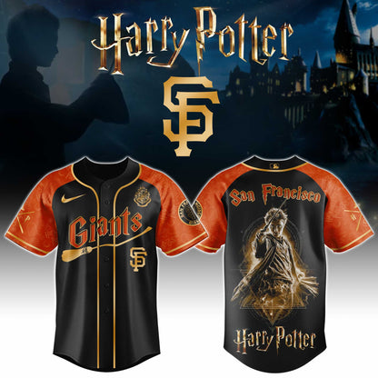 [FLASH SALE] NEW CUSTOMIZED MLB06 SFG SAN FRANCISCO GIANTS x HARRY POTTER BASEBALL JERSEY & CAP
