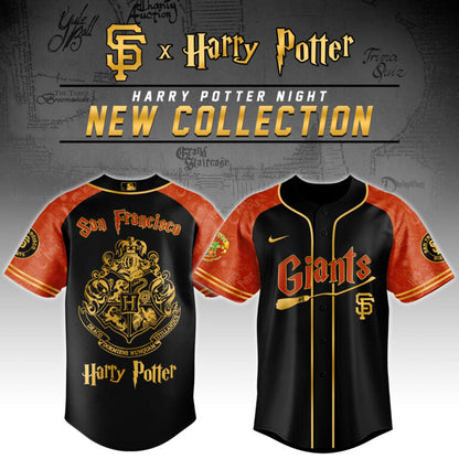[FLASH SALE] NEW CUSTOMIZED MLB06 SF GIANTS x HARRY POTTER BASEBALL JERSEY & CAP