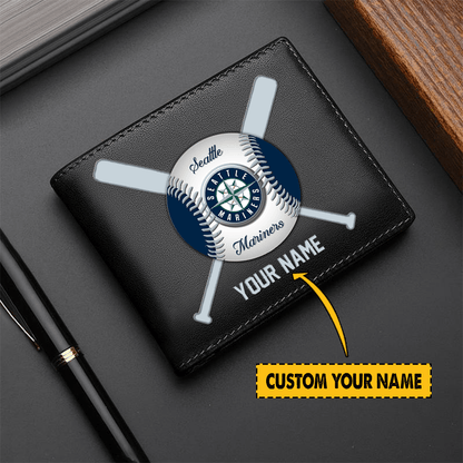 [FLASH SALE] NEW CUSTOMIZED MLB14 SMS SEATTLE MARINERS LEATHER WALLET