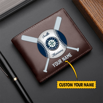 [FLASH SALE] NEW CUSTOMIZED MLB14 SMS SEATTLE MARINERS LEATHER WALLET