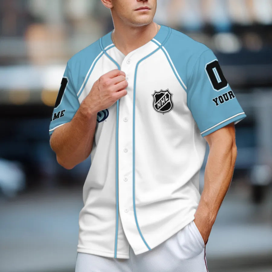 LIMITED EDITION - NEW CUSTOMIZED NHL20 SEATTLE KRAKEN BASEBALL JERSEY
