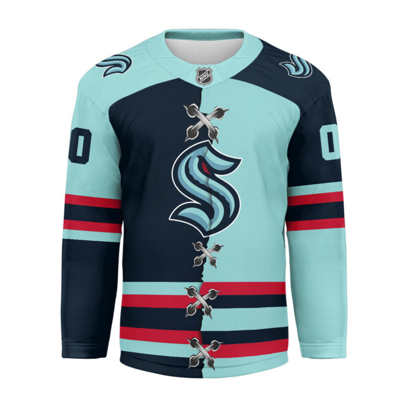 [SUPER SALE] NEW CUSTOMIZED NHL20 SEATTLE KRAKEN UNISEX HOCKEY JERSEY