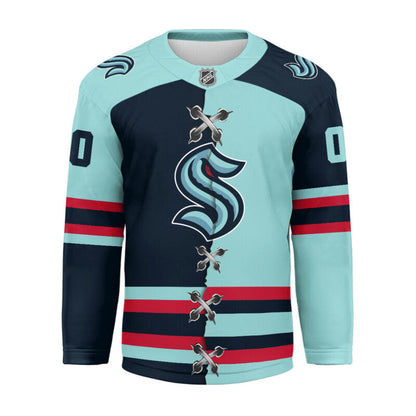 [SUPER SALE] NEW CUSTOMIZED NHL20 SEATTLE KRAKEN UNISEX HOCKEY JERSEY