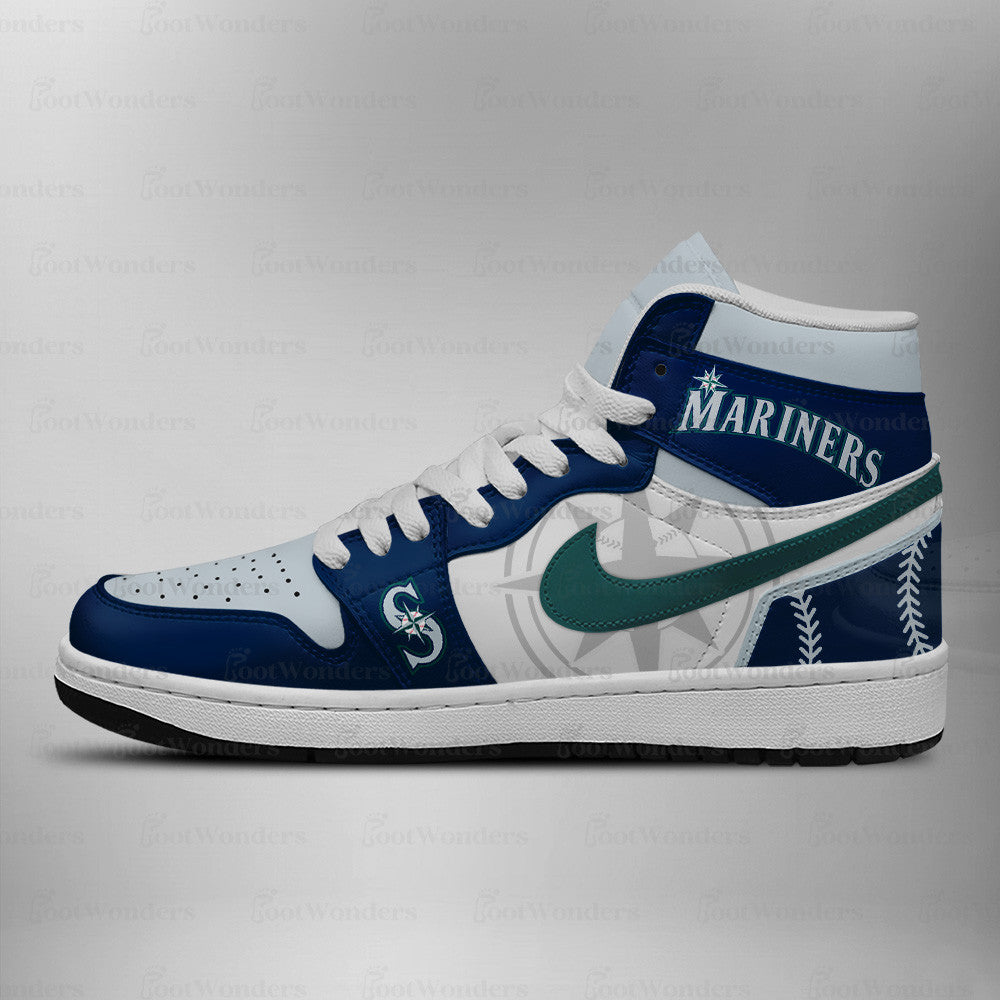 [FLASH SALE] NEW CUSTOMIZED MLB14 ST MARINERS AIR JORDAN SNEAKERS