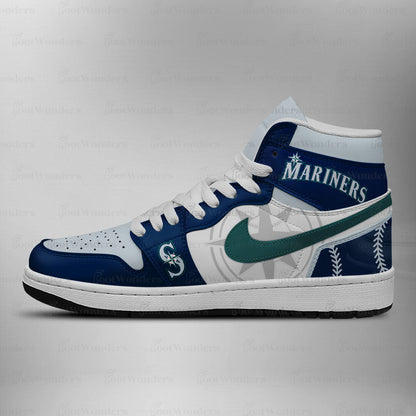 [FLASH SALE] NEW CUSTOMIZED MLB14 ST MARINERS AIR JORDAN SNEAKERS