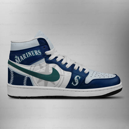 [FLASH SALE] NEW CUSTOMIZED MLB14 ST MARINERS AIR JORDAN SNEAKERS