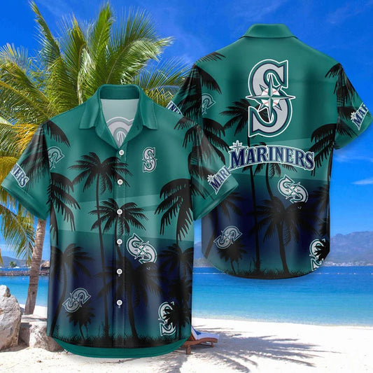 [FLASH SALE] NEW CUSTOMIZED MLB14 SMS SEATTLE MARINERS UNISEX HAWAIIAN SHIRT & SHORTS SET