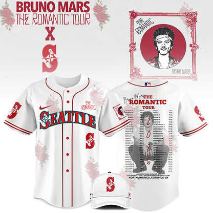[FLASH SALE] NEW CUSTOMIZED MLB14 ST MARINERS x BRUNO MARS BASEBALL JERSEY