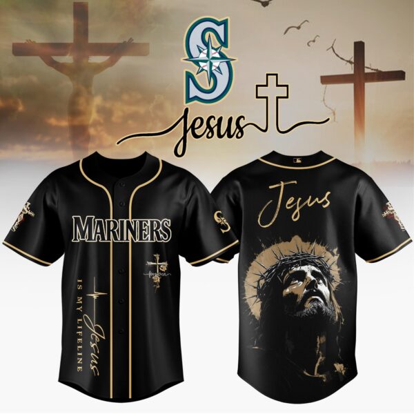 [FLASH SALE] NEW CUSTOMIZED MLB14 SMS SEATTLE MARINERS x JESUS CHRIST BASEBALL JERSEY