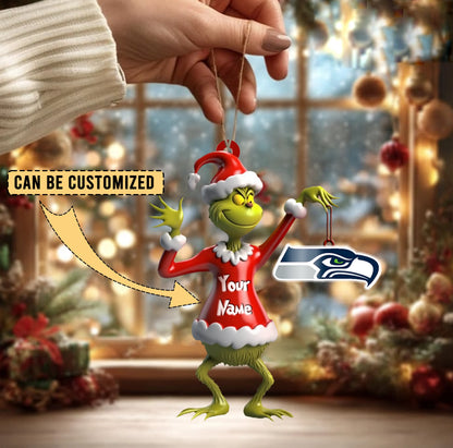[SPECIAL OFFER] NEW CUSTOMIZED NFL06 SSH SEATTLE SEAHAWKS CHRISTMAS ACRYLIC ORNAMENT