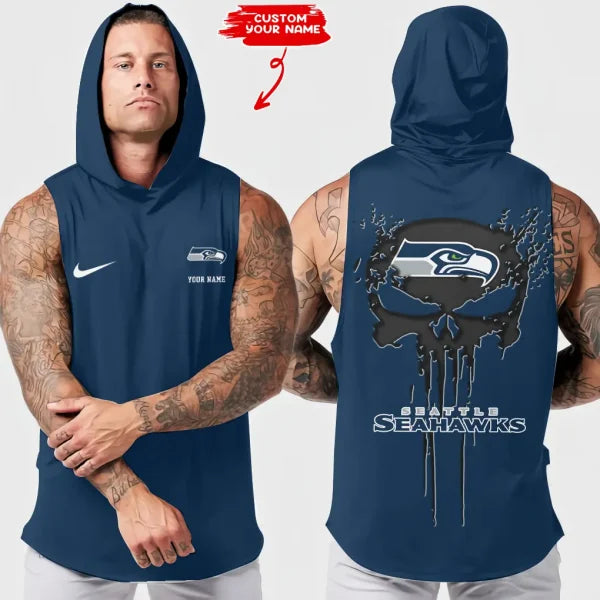 [SPECIAL OFFER] NEW CUSTOMIZED NFL06 SSH SEATTLE SEAHAWKS HOODED TANK TOP