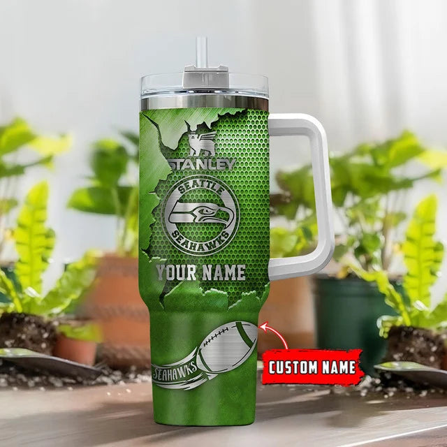 [SPECIAL OFFER] NEW CUSTOMIZED NFL06 SSH SEATTLE SEAHAWKS TUMBLER CUP
