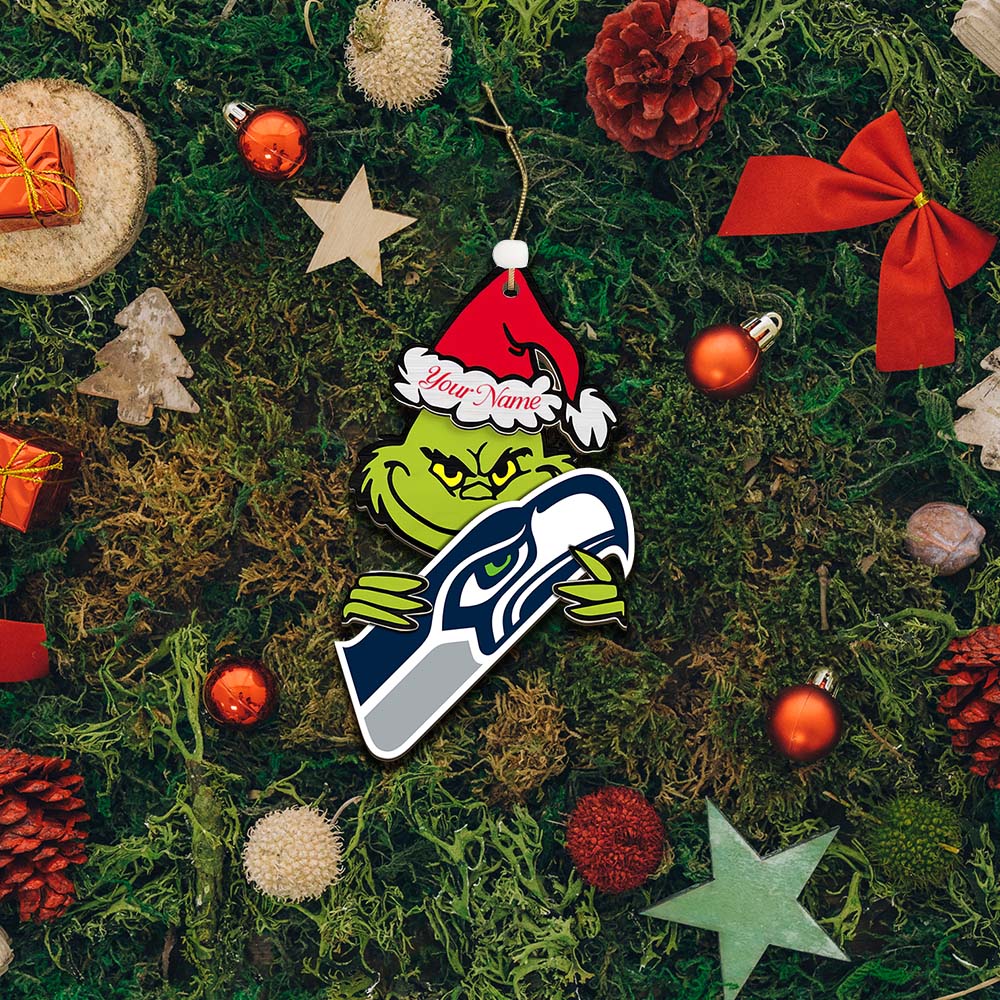 [SPECIAL OFFER] NEW CUSTOMIZED NFL06 SSH SEATTLE SEAHAWKS CHRISTMAS ACRYLIC ORNAMENT