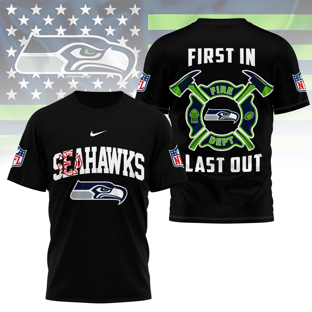 [SPECIAL OFFER] NEW CUSTOMIZED NFL06 SSH SEATTLE SEAHAWKS T-SHIRT | MULTIPLE COLORS AVAILABLE