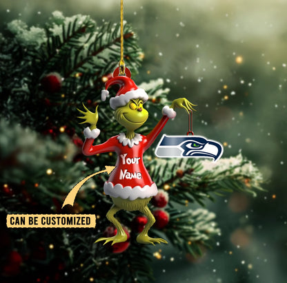 [SPECIAL OFFER] NEW CUSTOMIZED NFL06 SSH SEATTLE SEAHAWKS CHRISTMAS ACRYLIC ORNAMENT