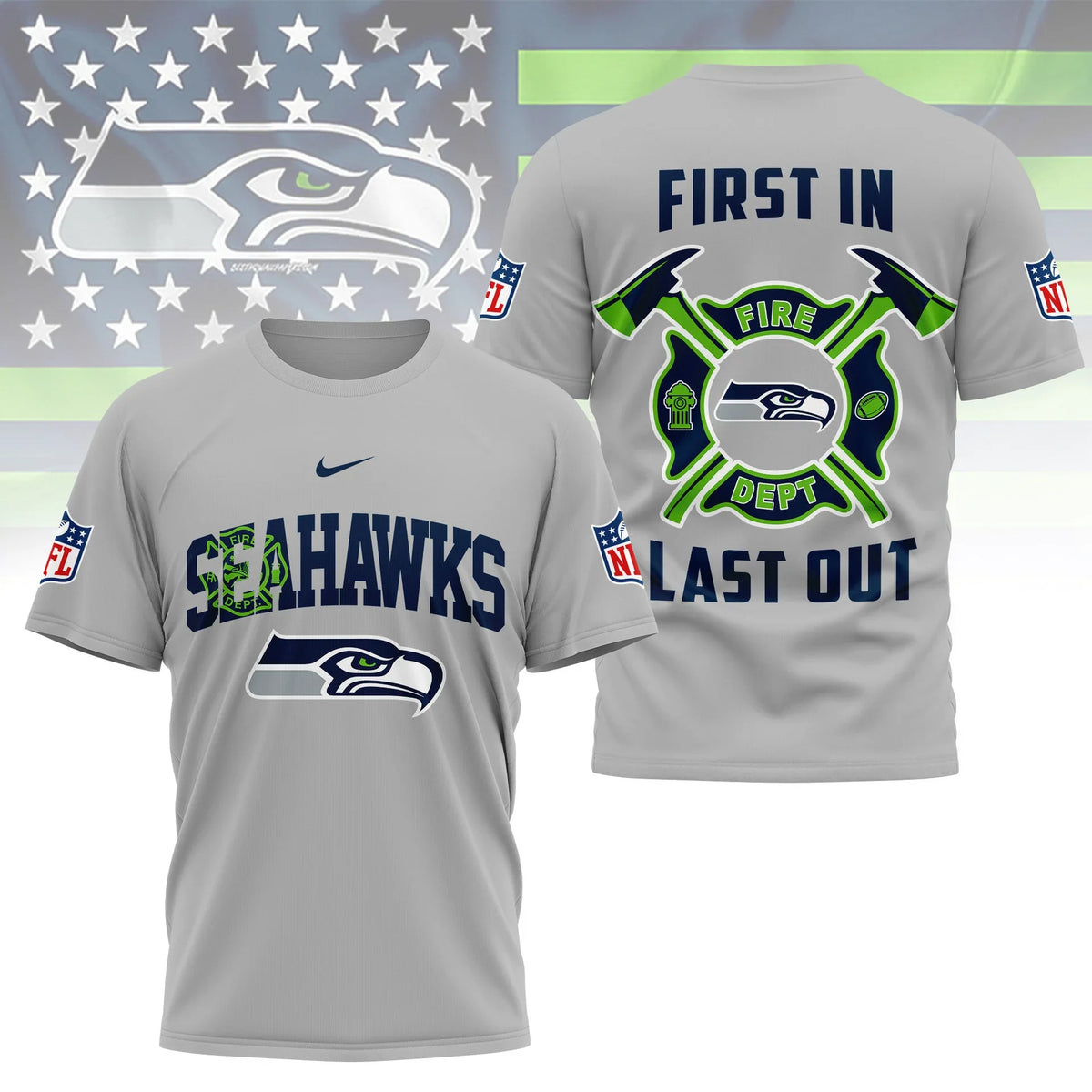 [SPECIAL OFFER] NEW CUSTOMIZED NFL06 SSH SEATTLE SEAHAWKS T-SHIRT | MULTIPLE COLORS AVAILABLE
