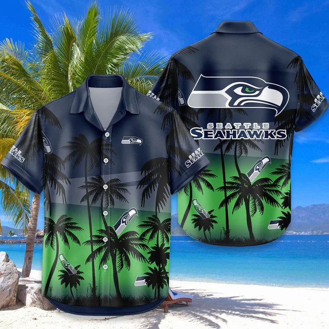 [SPECIAL OFFER] NEW CUSTOMIZED NFL06 SSH SEATTLE SEAHAWKS UNISEX HAWAIIAN SHIRT & SHORTS SET