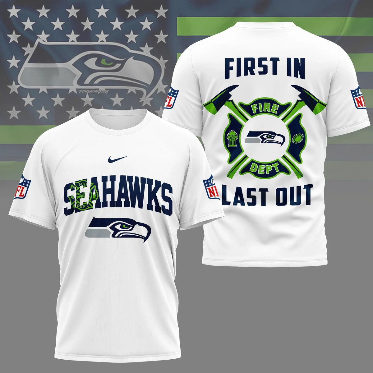 [SPECIAL OFFER] NEW CUSTOMIZED NFL06 SSH SEATTLE SEAHAWKS T-SHIRT | MULTIPLE COLORS AVAILABLE