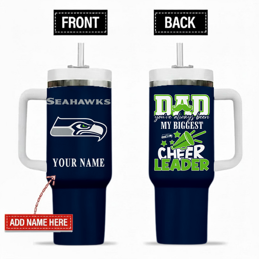 [SPECIAL OFFER] NEW CUSTOMIZED NFL06 SSH SEATTLE SEAHAWKS 40OZ TUMBLER